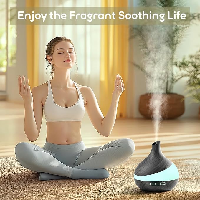 𝟒𝟖%𝐨𝐟𝐟 HJTHJT Essential Oil Diffuser: 500ML Aromatherapy Diffuser with Remote Control for Hotel Spa Yoga Room - Humidifiers for Bedroom with 14 Colors LED Night Light for Kids/Women