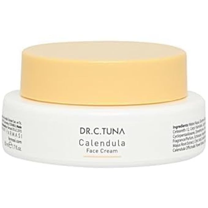FARMASi Dr. C. Tuna Calendula Face Cream, Soothing Facial Moisturizer for Dry and Sensitive Skin, Comforting Hydration with Botanical Extracts, Fast Absorbing Daily Care, 1.7 fl oz