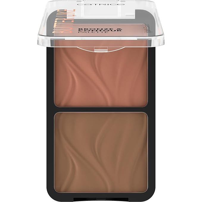 Catrice Butter Like Bronze & Contour Palette | 2-in-1 Ultra-Blendable Bronzer & Contour Duo | Buttery Powder Texture | Vegan & Cruelty Free (020 | Shape It My Way)