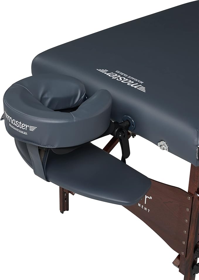Master Massage Newport 30" Professional Portable Massage Table Package in Royal Blue with Ambient Lighting System