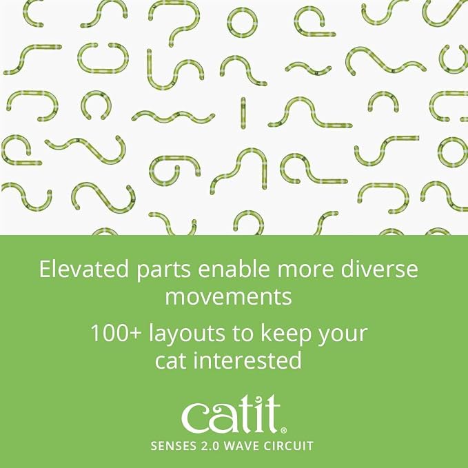 Catit Senses 2.0 Wave Circuit Interactive Cat Toy - 8-Piece