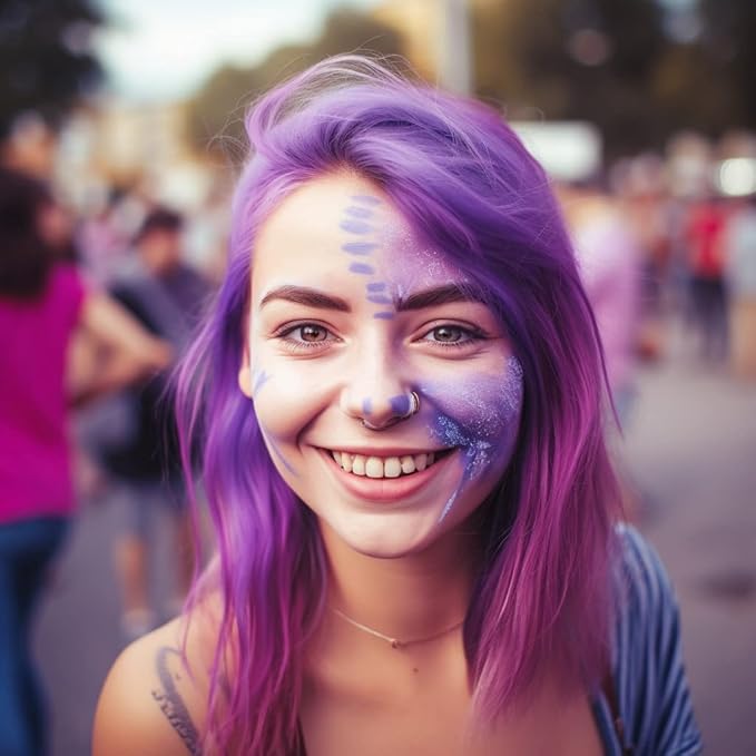 Face and Body Paint Purple (30gm)Non-Toxic High-Quality Paint for Children and Adults Halloween Makeup, Costumes, Festivals