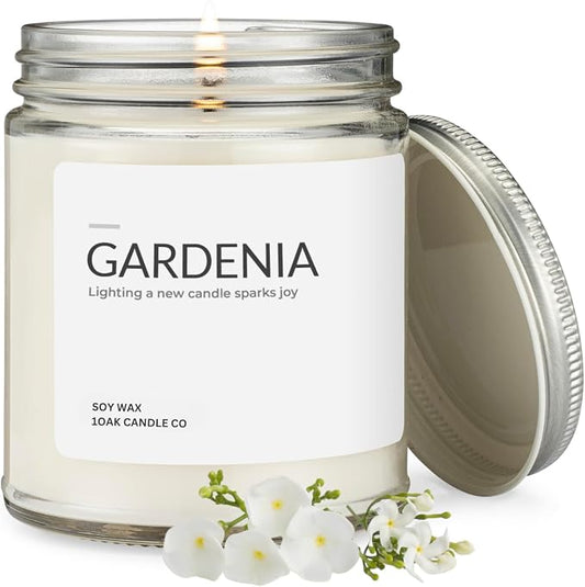 1OAK Gardenia Candle - Soy Wax Scented Candles - Long Burning Premium Hand-Poured (7oz.)