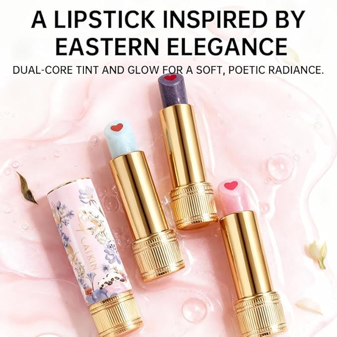 Tinted Lip Balm with Colorful Serum Core, CATKIN Cute 2-in-1 Coral Lip Balm Gloss, Moisturizing with Jojoba Oil Hyaluronic acid, Citrus Tea Flavor, Trendy Lip Care for Women & Girls - C03 Coral