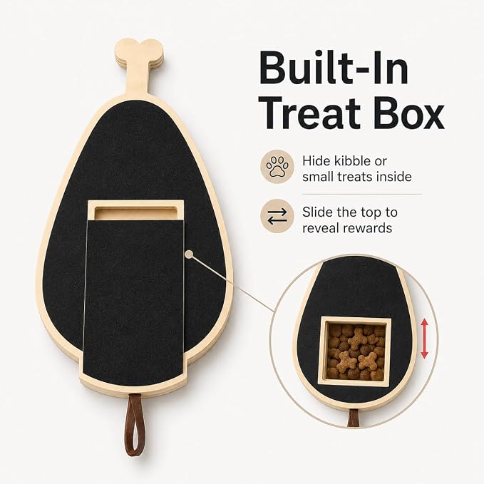 Dog Nail Scratch Board Scratcher Treat Dispenser Non-Slip Nail File Board (B)