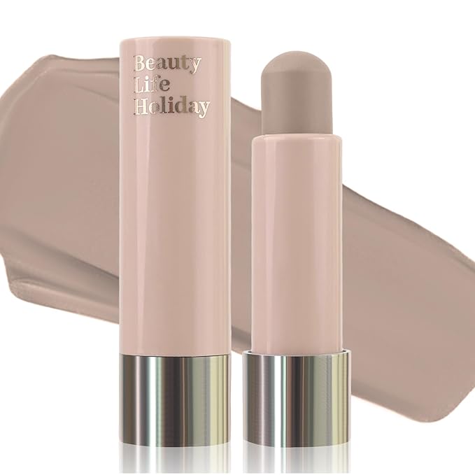 Cool Toned Contour Stick, Natural Matte Cream Contour Stick, Lightweight and Smooth Cream Bronzer Stick for Face Shaping Contouring Makeup, Portable Travel Size, 1 Gray Brown