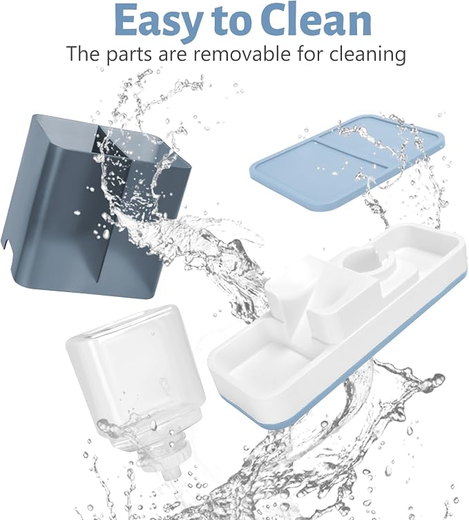 Yummy Sam Automatic Small Pet Feeder and Water Dispenser, Blue | 2 in 1 Gravity Cat Auto 1.5L Pet Feeder and 1L Waterer Set, Feeder Dish for Small Medium Pets Dog Puppy Kitten