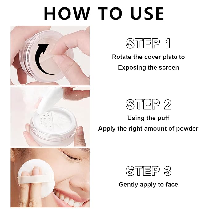 Mineral Setting Powder, SPF 35, Sunscreen Silica-Based Loose Powder, Oil Control & Pore Blurring, Universal Translucent Finishing Makeup (Solar Veil)