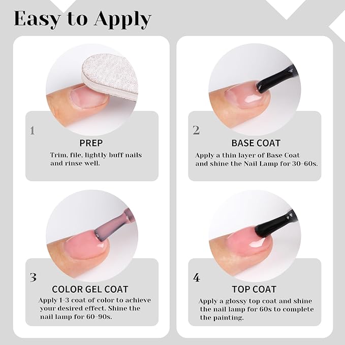 White Gel Nail Polish, UV/LED Soak Off Opaque White Gel Polish for Nail Art Starter or Manicute Salon,French Tips Kit,0.51 Fl.oz - GP0047