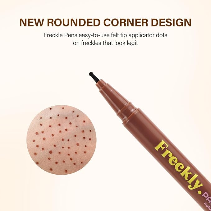 Freckle Pen,Fake Freckles Waterproof, Faux Freckles for Natural Sunkissed Makeup,Quick Dry Long Lasting Soft Dot Sopt Pen (Medium)