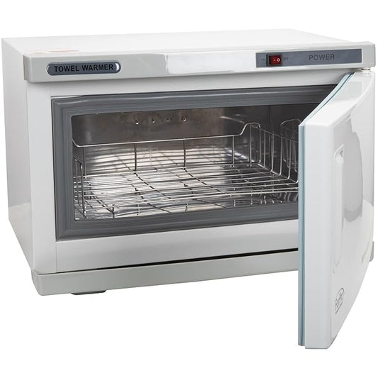 ForPro Warm & Cozy Hot Towel Warmer, Large 16L Capacity Cabinet, Stainless Steel Rack, White