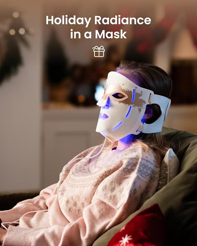 RENPHO Red Light Therapy Mask for Face 2026, Valentines Day Choice for Women Mom Wife, 324 LEDs Full Face Coverage & 3 Light Modes, Cordless LED Red Light Therapy Face Mask for Home Use & Travel