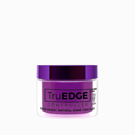 NICKA K NEW YORK Tyche TruEDGE Plus Controller – 100ml / 3.38 fl oz – Water-Based, Black Castor Oil & Hemp Seed Oil – Long-Lasting Hold, Non-Flaky, Natural Shine, 8 Fragrances (HETR14 Grape)