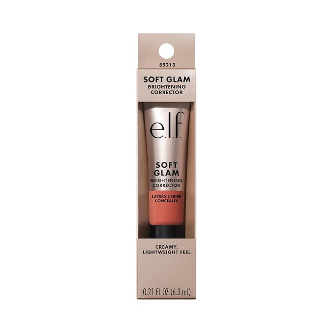 e.l.f. Soft Glam Brightening Corrector, Helps Minimize Dark Circles & Discoloration, Hydrating With A Natural Finish, Vegan & Cruelty-Free, Dark Pink