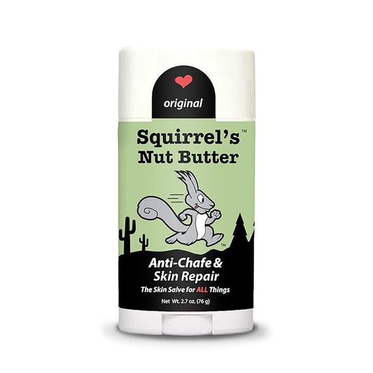 Squirrel's Nut Butter Anti Chafe Stick | All Natural Chafe Prevention & Skin Care for Athletes, Runners & Adventurers | Thighs, Arms, Pack Straps & More | 2.7 oz