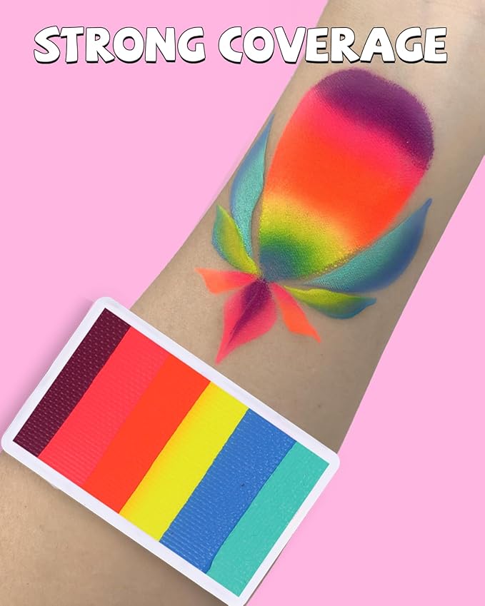 Anka Bella Professional Water Activated Rainbow Cake Face Paint（Color Garden）50gm,Hypoallergenic, Non-Toxic,Face Body Painting Makeup