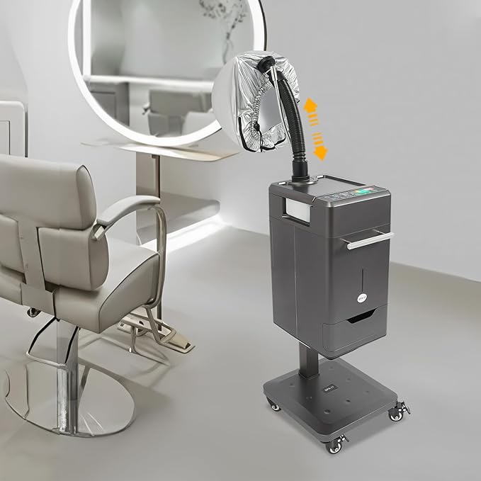 110V 500W Nano Hair Steamer Machine, Professional Micro Mist Salon Hair Processor, Salon Spa Equipment Vertical Nano Hair Steamer for Deep Hair Care Repair, Hair Styling