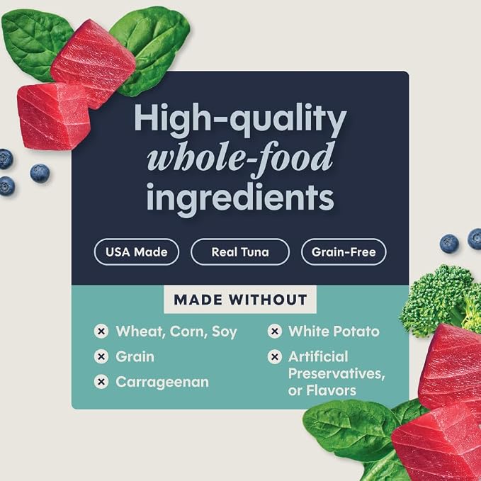 Instinct Flaked Entrees, Wet Canned Cat Food, Tuna, 3 oz. (24 Count) | Tender flaked cuts in savory gravy, high protein, real tuna, whole-food ingredients, grain-free, hydration support