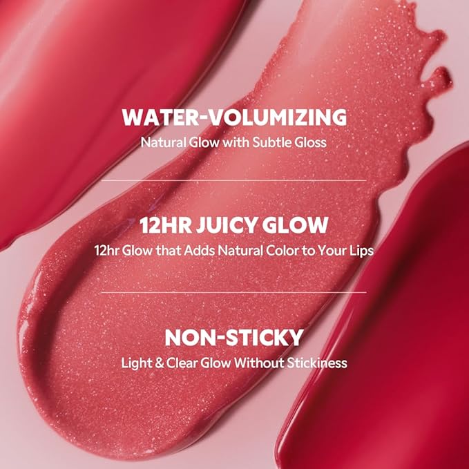 TIRTIR [*Mini Size Waterism Tinted Lip Gloss #06 Honey Nut, 0.06 Fl Oz – Kiss Ready Lipgloss, 12H Long Lasting Non Sticky Natural Tinted Glow Korean Multiuse Cheek and Lip Tint for Women gift