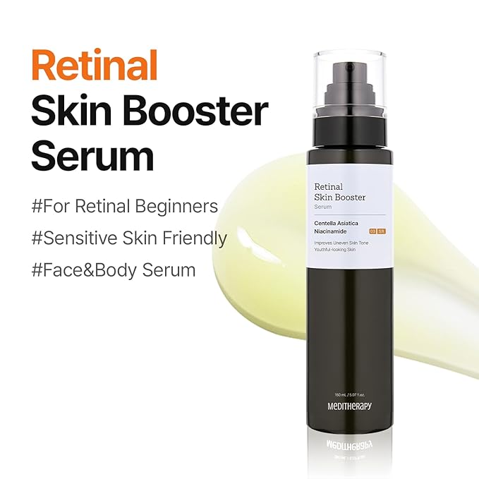 Glow Recovery Booster Set – Retinal Skin Booster Serum + Squalane Skin Booster Moisturizer – Brightening, Anti-Aging & Oil–Moisture Balance Set for Dry, Sensitive Dull Skin