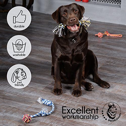 Pets&Goods Dog Rope Chew Toys – 5-Pack Durable Cotton Tug Toys for Puppies & Small/Medium Dogs – Dental Cleaning, Teething Relief, Washable & Safe Play