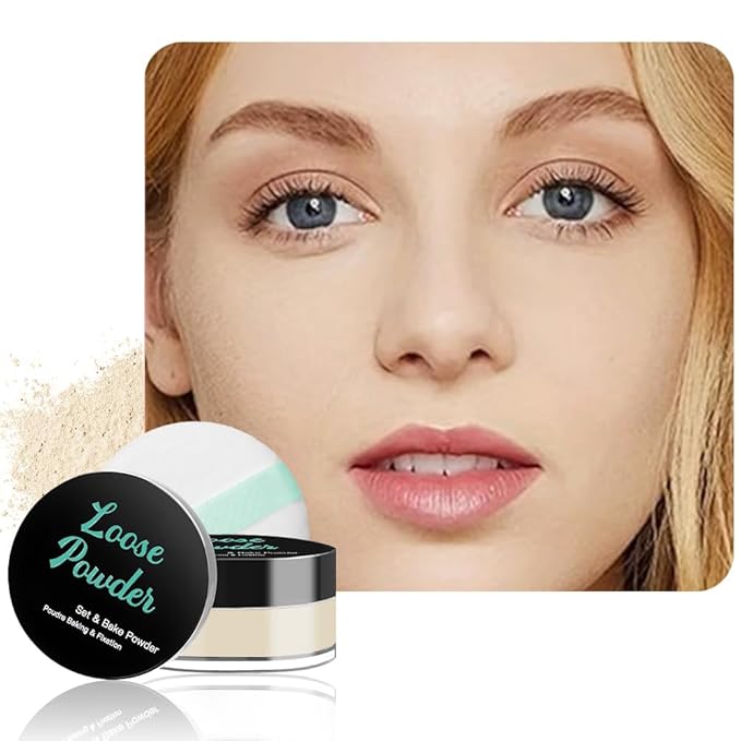 Loose Setting Powder - Translucent Finishing Powder for Face With Built-in Puff, Oil Control & Pore Blurring, Soft Matte Makeup, Vegan & Long Lasting, Tan Beige 07 (0.21 oz)