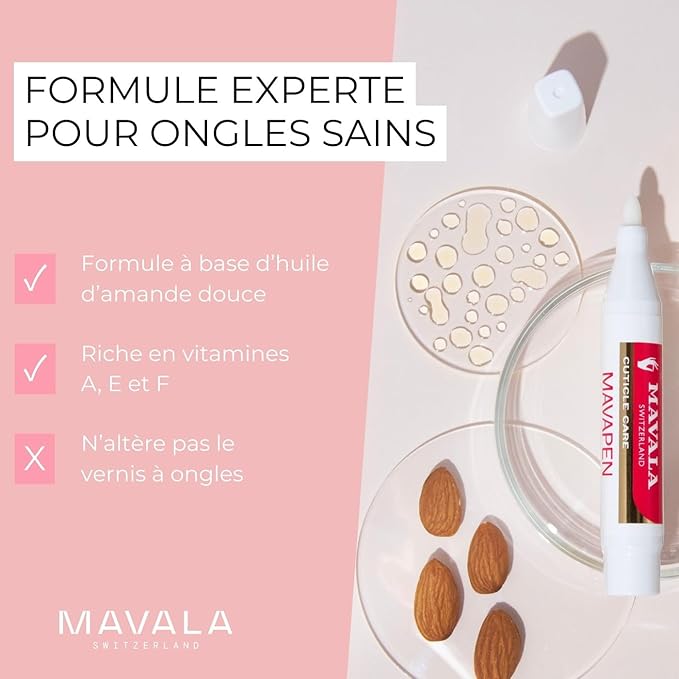 MAVALA Mavapen | Cuticle Repair with Vitamin E | Repairs and Nourishes Dry Cuticles | Maintain Perfect Nail Contour, 0.15oz