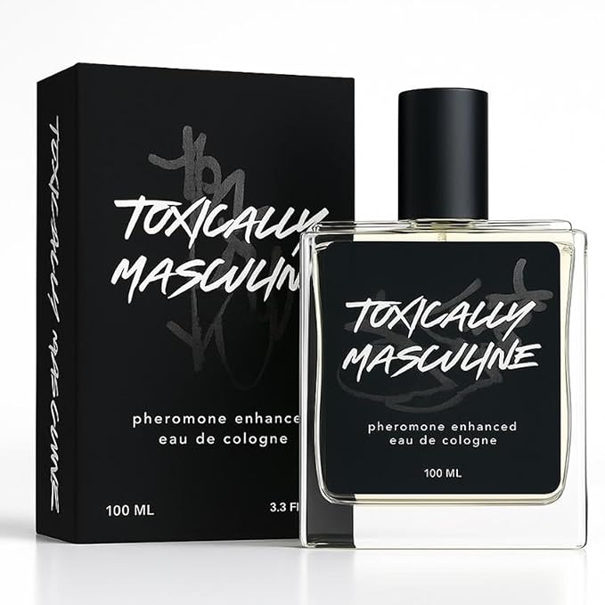 Toxically Masculine - Pheromone Infused Eau de Cologne (100 ml) Long Lasting Fragrance Bold Scent colognes men