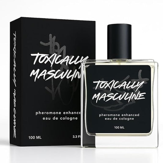 Toxically Masculine - Pheromone Infused Eau de Cologne (100 ml) Long Lasting Fragrance Bold Scent colognes men