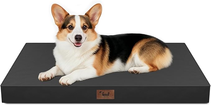 Outdoor Waterproof Orthopedic Dog Bed for Large Dogs | Egg Crate Foam for Joint Support, TPU Waterproof Layer, Machine Washable 1680D Oxford Cover, 36 x 27 Inch, Up to 65 lbs