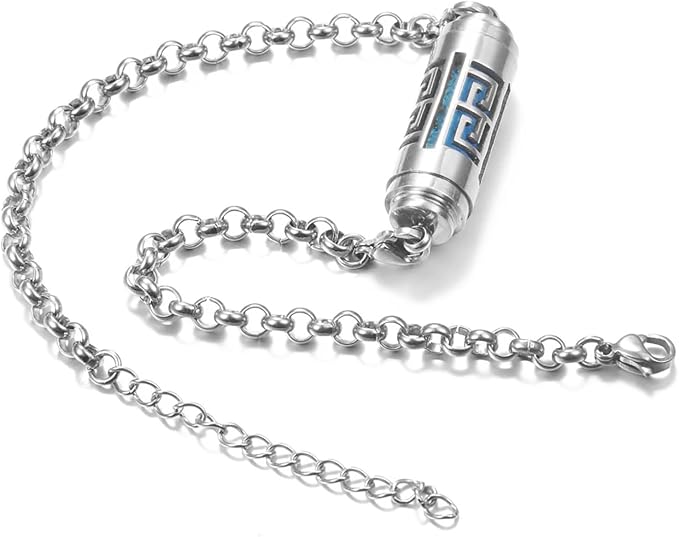 JOYEAR Essential Oil Bracelet, Stainless Steel Aromatherapy Locket, Unisex (Cover-C)