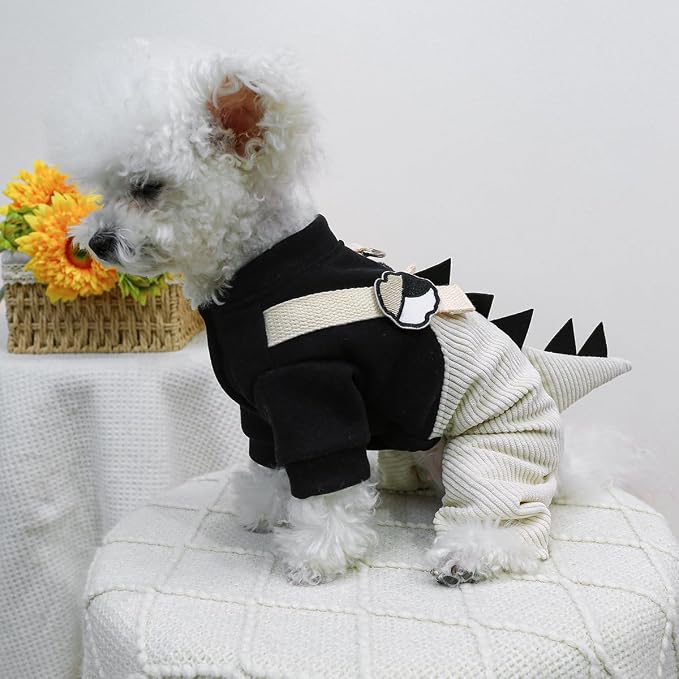 Dog Stylish Overalls Comfortable Puppy One Piece Outfits Summer Bib Overalls for Small Dogs Cute Pet Onesie Jumpsuit Chihuahua Yorkies Birthday Holiday Clothes Cat Costume