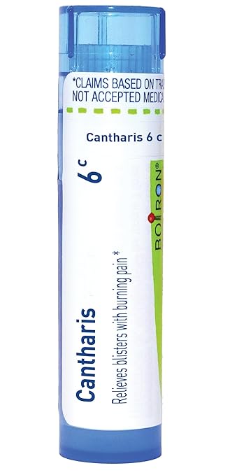 Boiron Cantharis 6C Homeopathic Medicine for Blisters with Burning Pain - 80 Pellets