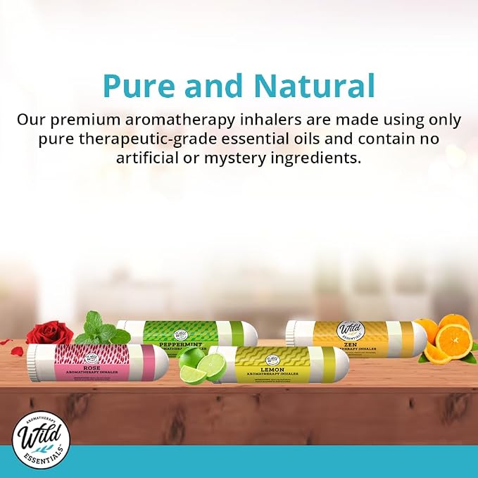 Wild Essentials Quit Smoking Aromatherapy Inhaler, 100% Natural Essential Oil Stop Smoking Stick, USA Made, 3-Pack