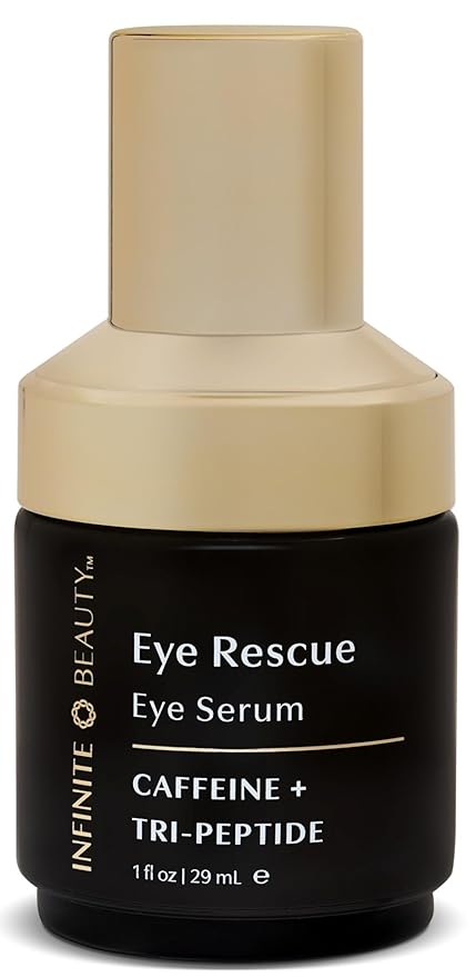 Eye Rescue Eye Serum – Caffeine & Tri-peptide – Reduces Puffiness & Dark Circles | Hydrates & Brightens Delicate Skin, Anti-Aging | 1 Fl Oz