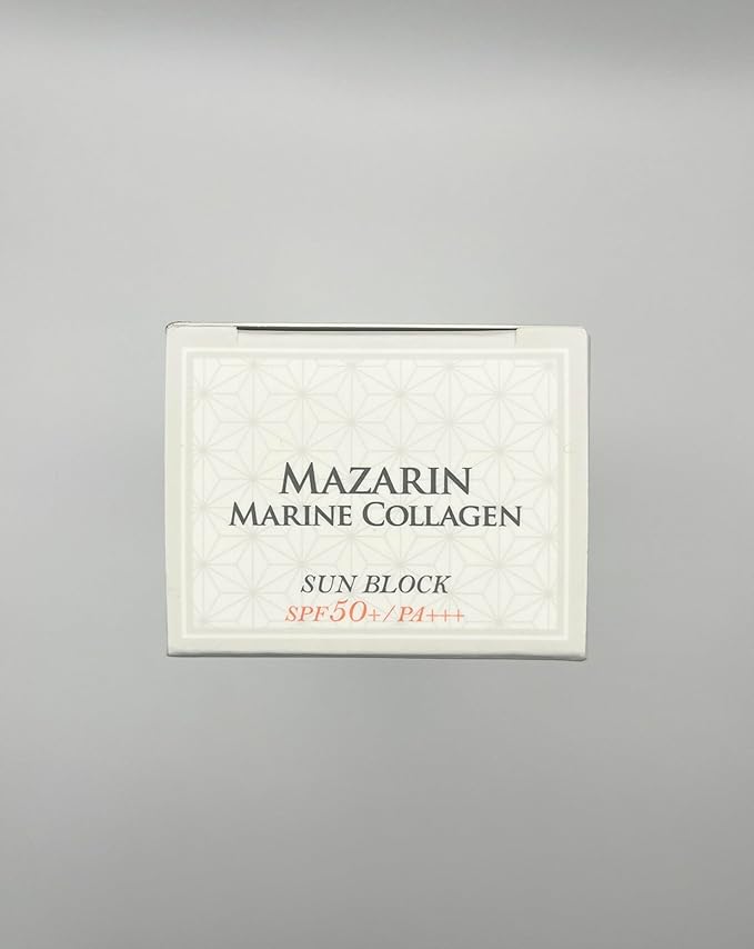 Mazarin Marine Collagen Sun Screen SPF50+ PA+++ Big Size 100ml For All Skin Type/3 IN 1(Brightening+Anti-Wrinkle+Sun Screen)/Made In Korea