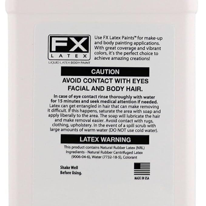 Liquid Latex Fashions- Ammonia Free Natural Face paint for Kids and Adults, Ideal for Art, School Plays, Cosplays and Concerts, Fluorescent Green- 16 oz