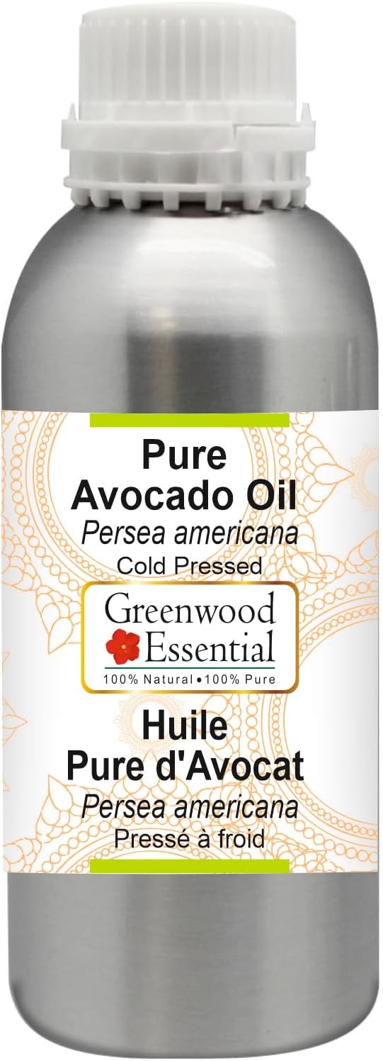 Greenwood Essential Pure Avocado Oil (Persea americana) Cold Pressed 1250ml (42 oz)