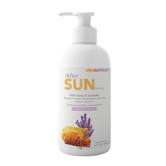 After Sun Lotion with Honey & Lavender – Hydrating & Soothing Moisturizer for Sunburned Skin – Natural Aloe Vera, Vitamin E & Jojoba Oil – Paraben-Free – 8.45 fl. oz (250ml)