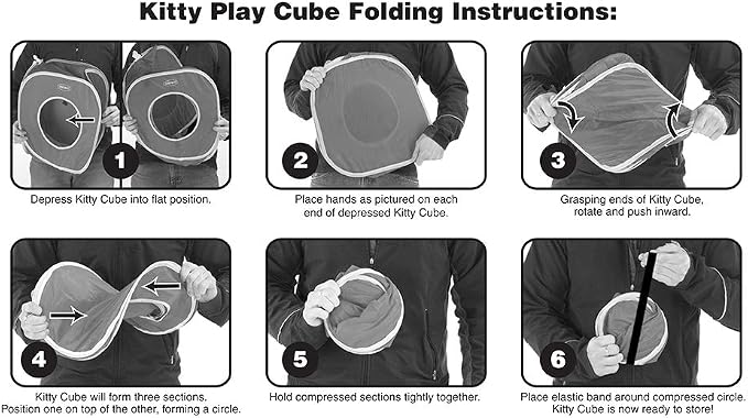 Kitty City Pop Open Rolling Cat Cube, Tunnel, Litter Box (Pack of 6)
