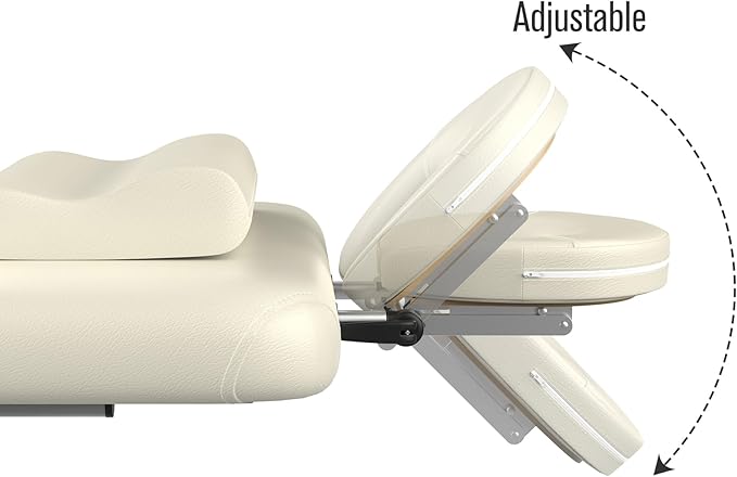 Electric Massage Bed with Adjustable Height and Backrest, Electric Massage Table for Treatment, Physical Therapy and Spa Facial Bed, 2 Motor, Hydraulic Equipment, Remote Control, 32 W x 75 L, White