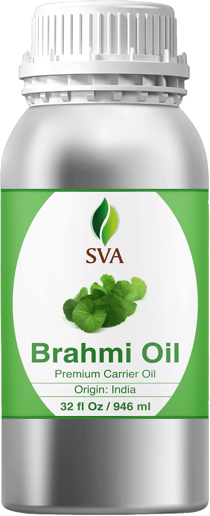 SVA Brahmi Oil - 32 Fl Oz - for Face, Skin Care, Hair Care, Scalp Massage & Body Massage