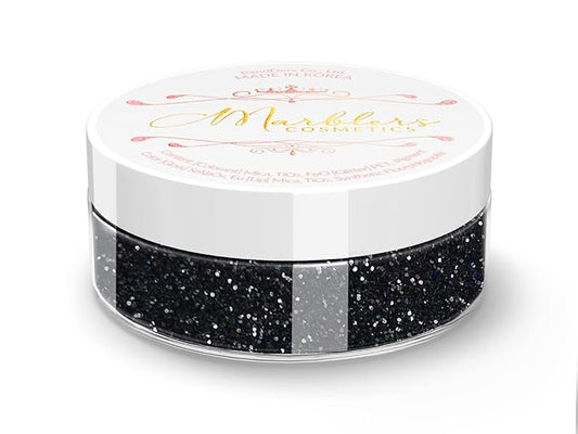 MARBLERS Twinkle Face & Body Glitter [Black Knight] 0.18oz (5g) | Fine | Non-Toxic | Vegan | Cruelty-Free | Festival, Rave & Party Makeup | Eye, Hair, Nail Polish, Eyeshadow | Nail Art | Gel Nail
