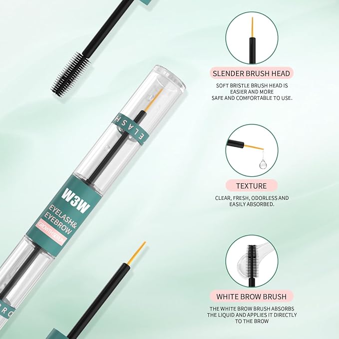 2 in 1 Eyebrow Eyelash Growth Serum,Natural Eyebrow Eyelash Serum for Longer, Fuller, and Thicker Brows Lash, eyelash and eyebrow growth serum