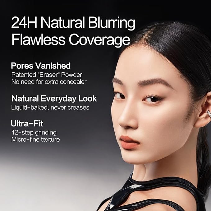 CARSLAN Black Magnet Liquid Foundation, 24H Longlasting Matte Finish Face Base Makeup, Waterproof, Smudgeproof, Buildable, Full Coverage Natural Finish, 30ml/1.05 Fl Oz, P02 For Light Skin