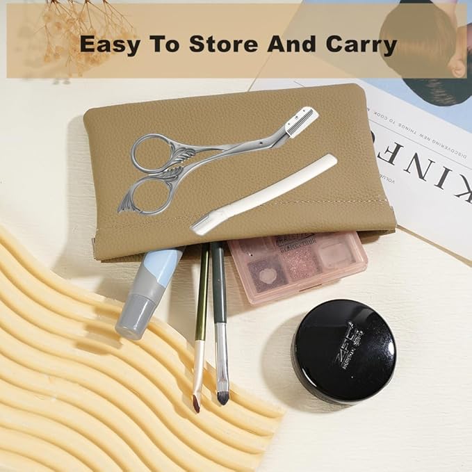 Eyebrow Comb Trimmer - Scissors with Comb, Eyebrow Trimmer for Men & Women, Comes with Brush