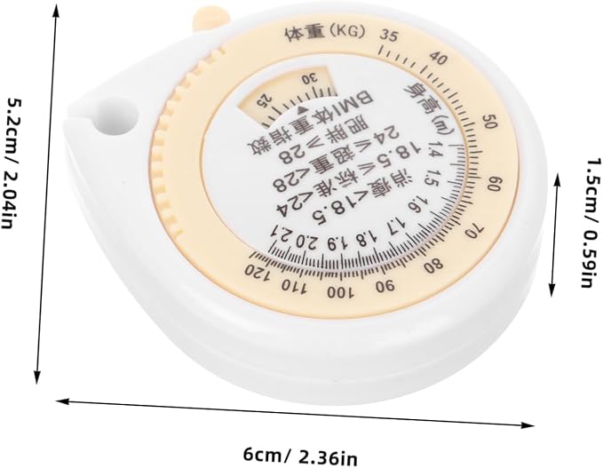 ORFOFE Dual-Sided Soft Tape Measure for Body 2pcs Health Tape Measure 1.5m Reel Accurate Waist Body Measurements Auto-Retractable for Fitness Tracking