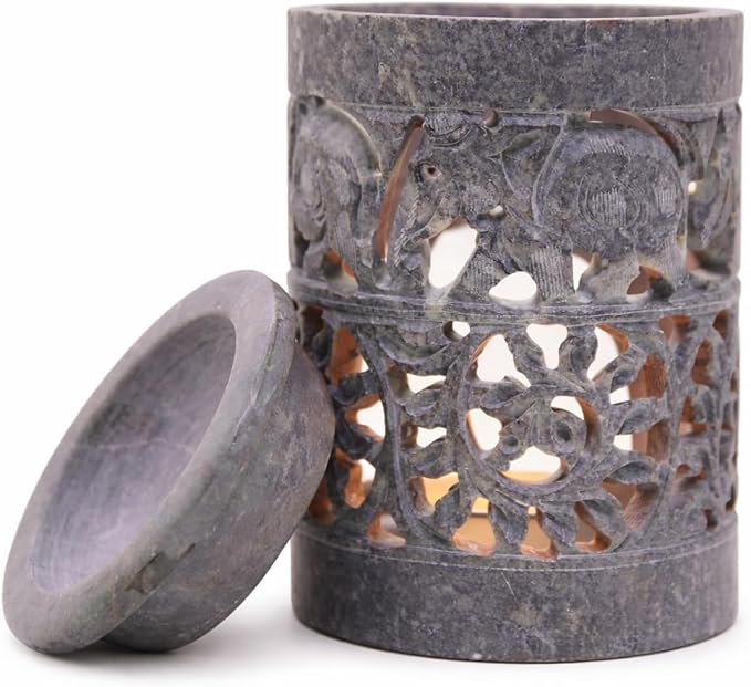 Marble Soapstone Candle Tea Light Holder | Aroma Burner, Oil Diffuser, Wax Burner, Home Decor