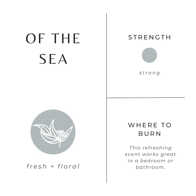 Slow North of The Sea Candle - Essential Oils and Pure Soy Wax Candle in a Reusable Frosted Glass Jar - A Unique and Mindful Scented Candle Hand-Poured in the USA (8 oz)