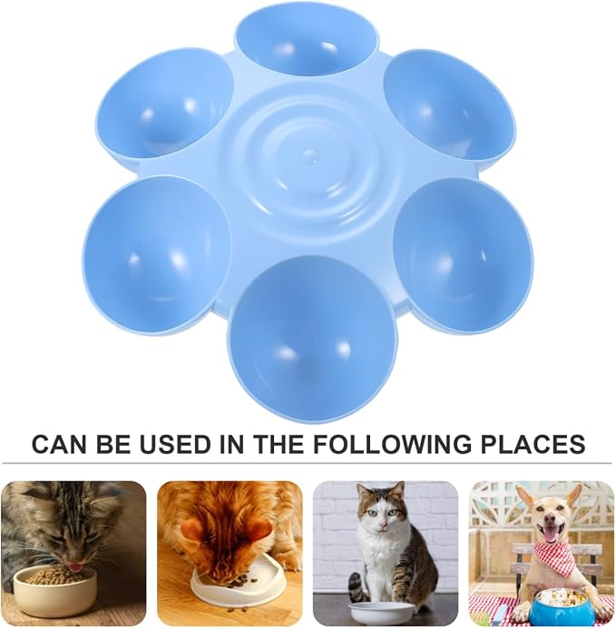 Hemobllo Multipurpose Pet Feeding Bowl with Flower Shape Design for Cats and Dogs Durable Food and Water Dish Easy to Clean 14.17 X 14.17 X 3.54 Inches